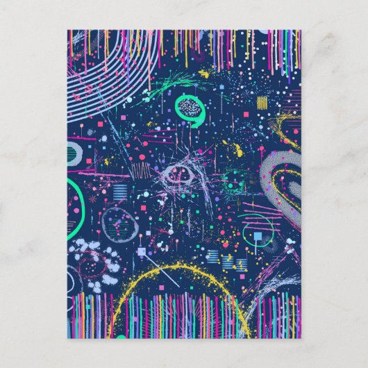 Bold Explorer: Abstract Maximalism Postkarte (Vorderseite)