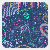 Bold Explorer: Abstract Maximalism  Quadratischer Aufkleber (Vorderseite)