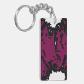 Bold Expression – Wine & Black Abstract Keychain Schlüsselanhänger (Vorderseite links)