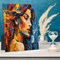 Bold Expressionist Female Portrait Abstrakt Art