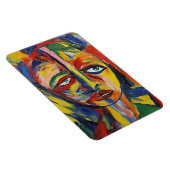 Bold Expressionist Portrait Emotional Abstrakt Art Magnet (Rechte Seite)
