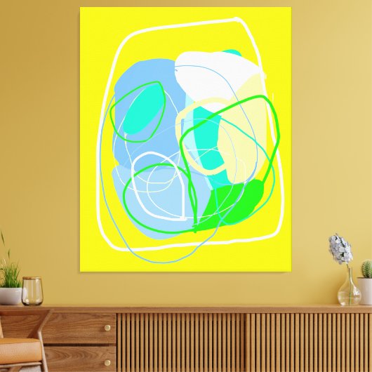 Bold Expressionist Stretched Canvas Print Leinwanddruck (Insitu (Wohnzimmer))