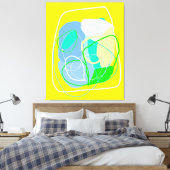 Bold Expressionist Stretched Canvas Print Leinwanddruck (Insitu (Schlafzimmer))