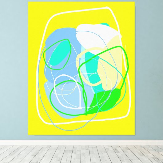 Bold Expressionist Stretched Canvas Print Leinwanddruck (Insitu (Holzboden))