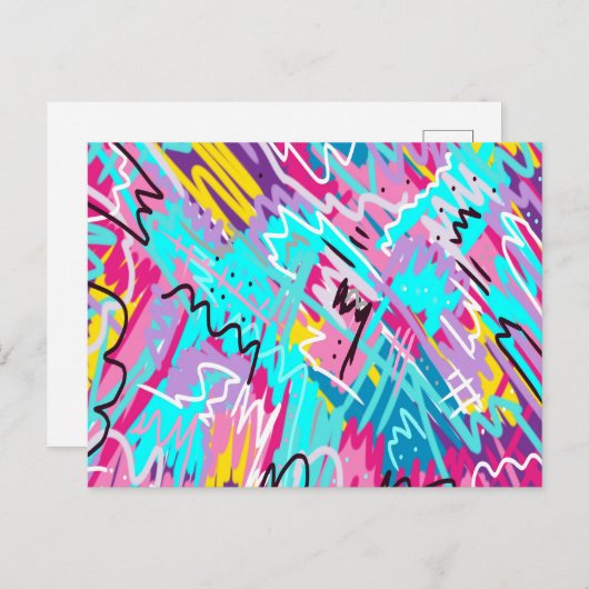 Bold Expressions Abstrakt Art Postkarte (Vorne/Hinten)