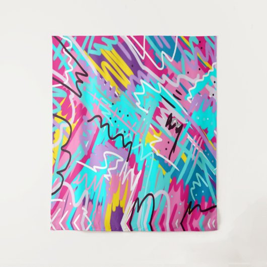 Bold Expressions Abstrakt Art Wandteppich (Vorderseite)