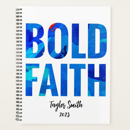 Bold Faith Inspiration Christlich Planner Planer (Vorderseite)