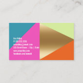 BOLD FARBGEOMETRISCHE BLÖCKE| GESCHÄFTSKARTEN VISITENKARTE (Rückseite)
