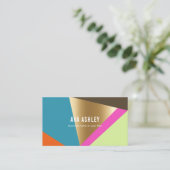 BOLD FARBGEOMETRISCHE BLÖCKE| GESCHÄFTSKARTEN VISITENKARTE (Stehend Vorderseite)