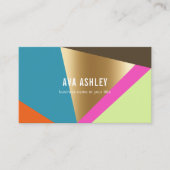 BOLD FARBGEOMETRISCHE BLÖCKE| GESCHÄFTSKARTEN VISITENKARTE (Vorderseite)