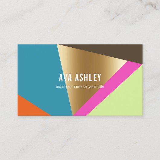 BOLD FARBGEOMETRISCHE BLÖCKE| GESCHÄFTSKARTEN VISITENKARTE (Vorderseite)