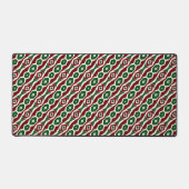 Bold Festive Fun Funky Christmas Stripe Muster Schreibtischunterlage (Vorderseite)