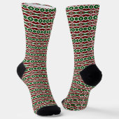 Bold Festive Fun Funky Christmas Stripe Muster Socken (Gewinkelt)