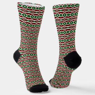 Bold Festive Fun Funky Christmas Stripe Muster Socken