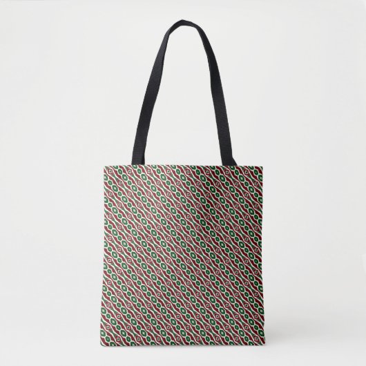 Bold Festive Fun Funky Christmas Stripe Muster Tasche (Vorderseite)