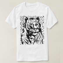 Bold & Fierce Tiger T - Shirt - HandGezeichnet Exk