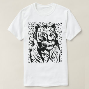 Bold & Fierce Tiger T - Shirt - HandGezeichnet Exk