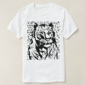 Bold & Fierce Tiger T - Shirt - HandGezeichnet Exk (Design vorne)