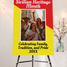 Bold Flag of Sicily Custom Photo Event