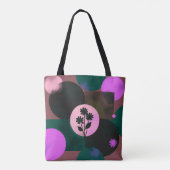 Bold Floral Circle Tote Bag – Modern Abstract Flow Tasche (Rückseite)