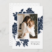 Bold Floral Cutout | Marine | Weihnachten im Foto (Vorne/Hinten)