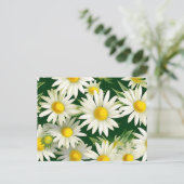 Bold Floral Daisies Pattern Postkarte (Stehend Vorderseite)