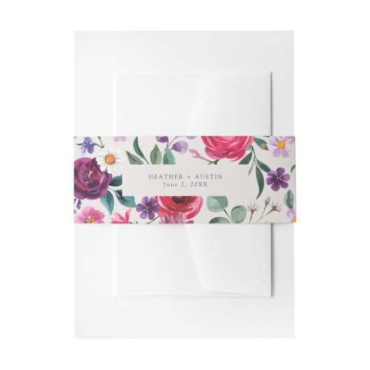 Bold Floral Einladungsbanderole (Vorderseite Beispiel)
