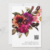Bold Floral | Farblich und elegant mit QR-Code Save The Date (Rückseite)