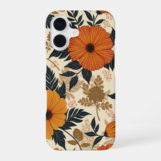 Bold Floral Geometry iPhone 16 Case Hülle (Rückseite)