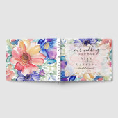 Bold Floral Gold Frame Gästebuch (Voll)