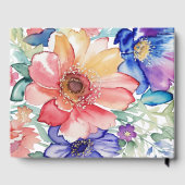 Bold Floral Gold Frame Gästebuch (Rückseite)