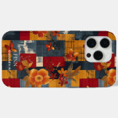 Bold Floral Harmony - Artistic Red & Gold Case-Mate iPhone Hülle (Rückseite (Horizontal))