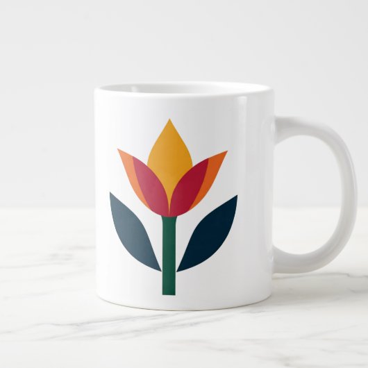 "Bold Floral Harmony" Jumbo-Tasse (Rechts)