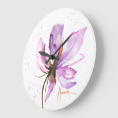 Bold Floral IV Große Wanduhr (Winkel)