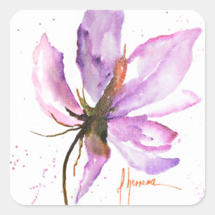 Bold Floral IV Quadratischer Aufkleber