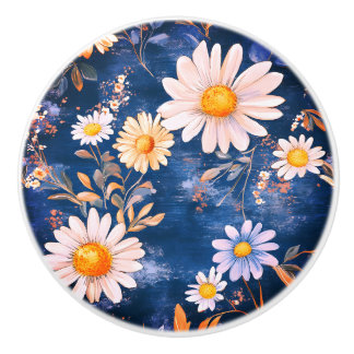 Bold Floral Keramikknauf