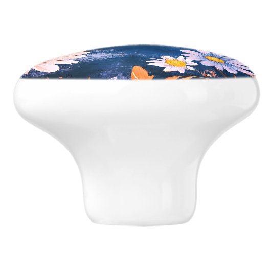 Bold Floral Keramikknauf (Seitenansicht)