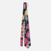 Bold Floral Krawatte (Rückseite)
