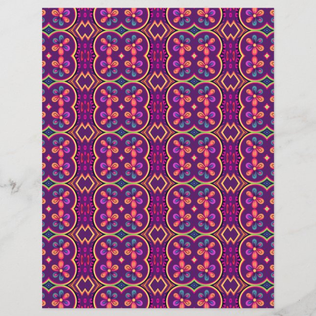 Bold Floral Large 9bv ScrapJournal (Vorderseite)