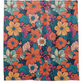 Bold Floral Pattern Modern Flower  Duschvorhang (Vorderseite)