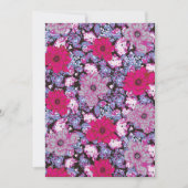 Bold Floral Pattern – Pink Purple Flower Wallpaper Save The Date (Vorderseite)