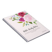 Bold Floral Personalisiert Bible Studies Notebook Notizblock (Rechte Seite)