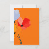 Bold floral Poppy Danke Karten (Rückseite)