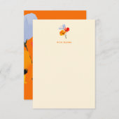 Bold floral Poppy Danke Karten (Vorne/Hinten)