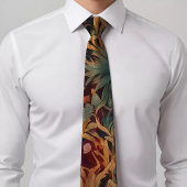 Bold Floral Print Necktie Krawatte