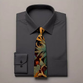Bold Floral Print Necktie Krawatte