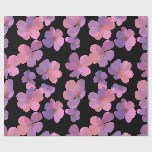 Bold Floral Spring Gift Wrap Geschenkpapier (Flach)