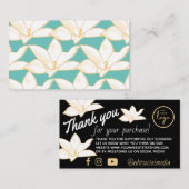 Bold Floral Vielen Dank für die Business Enclosure Begleitkarte (Vorne/Hinten)