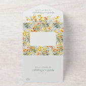 Bold Floral Wedding All In One Einladung (Außenbereich)