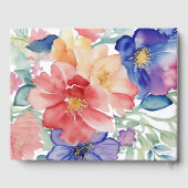 Bold Floral Wedding  Gästebuch (Rückseite)